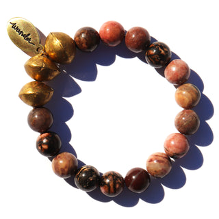 Rhodonite Large Bead | Beaded Bracelets
