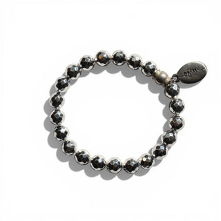 Silver Hematite | Beaded Bracelet