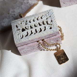 Carved Soapstone Treasure Box