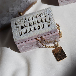 Carved Soapstone Treasure Box