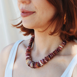 Purple Shell Necklace Bold