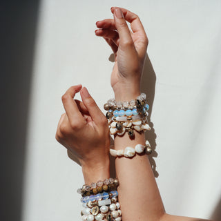 White Agate | Beaded Bracelet