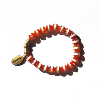 Striped Carnelian Agate | Beaded Bracelet