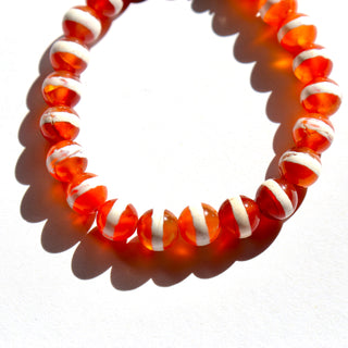 Striped Carnelian Agate | Beaded Bracelet