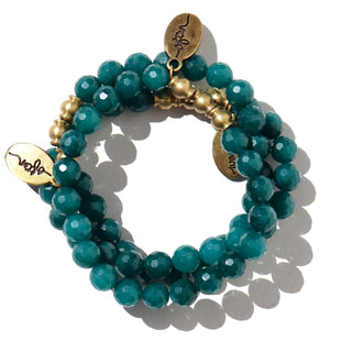Teal Agate | Beaded Bracelet