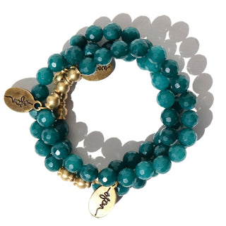 Teal Agate | Beaded Bracelet