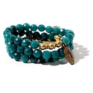 Teal Agate | Beaded Bracelet