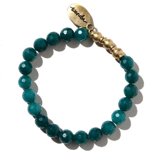 Teal Agate | Beaded Bracelet