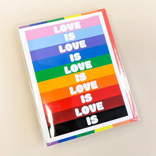 Love Is Love Progressive Rainbow Lgtbq+ Pride | Note Card*