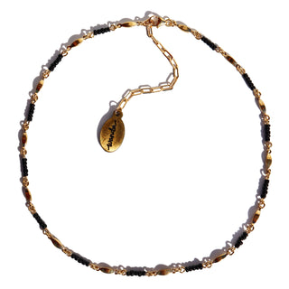 Golden Seed Bead Black | Choker Necklaces