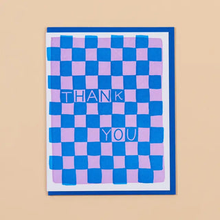 Checkerboard Thank you | Note Card