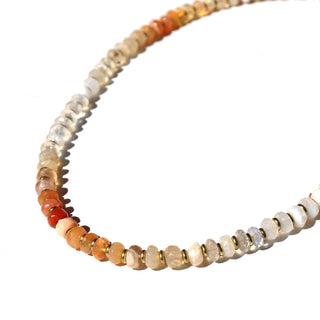 Fire Opal Heart Line | Necklace