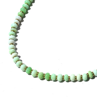 Mint Chrysoprase Heart Line | Necklace