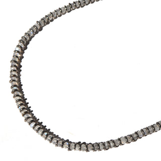 Rainbow Moonstone Heart Line | Necklace