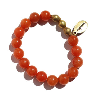 Orange Aventurine | Beaded Bracelet