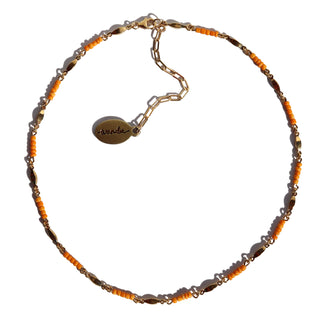 Golden Seed Bead Orange | Choker Necklaces
