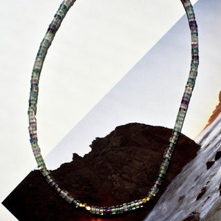 Rainbow Fluorite | Bold Gemstone Choker Necklace