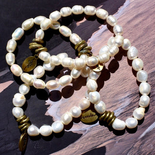 Polished Pearl | Beaded Bracelet