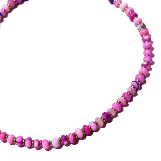 Pink Opal Heart Line | Necklace