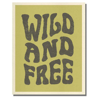 Wild And Free - Retro Wall Art Print | Framed