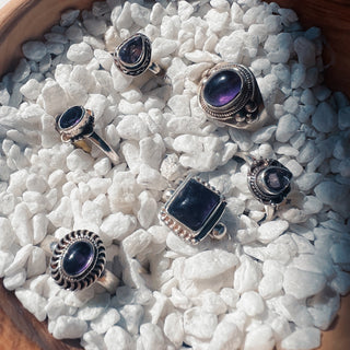 Amethyst | Tibetan Gemstone Rings