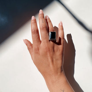 Black Onyx | Tibetan Gemstone Rings
