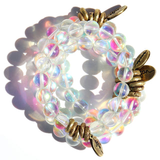 Angel Aura quartz beaded bracelets