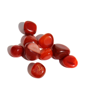 Carnelian tumbled stone. Fiery red stone sizes will vary.