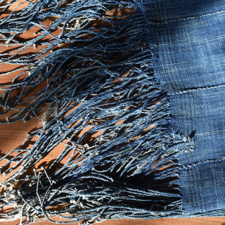 Indigo Denim w/ Long Fringe | African Textiles*