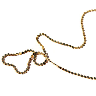Danity dotted 18k gold overlay chain. Measuring 16" long.