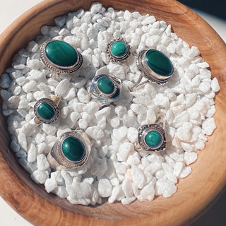 Malachite | Tibetan Gemstone Rings