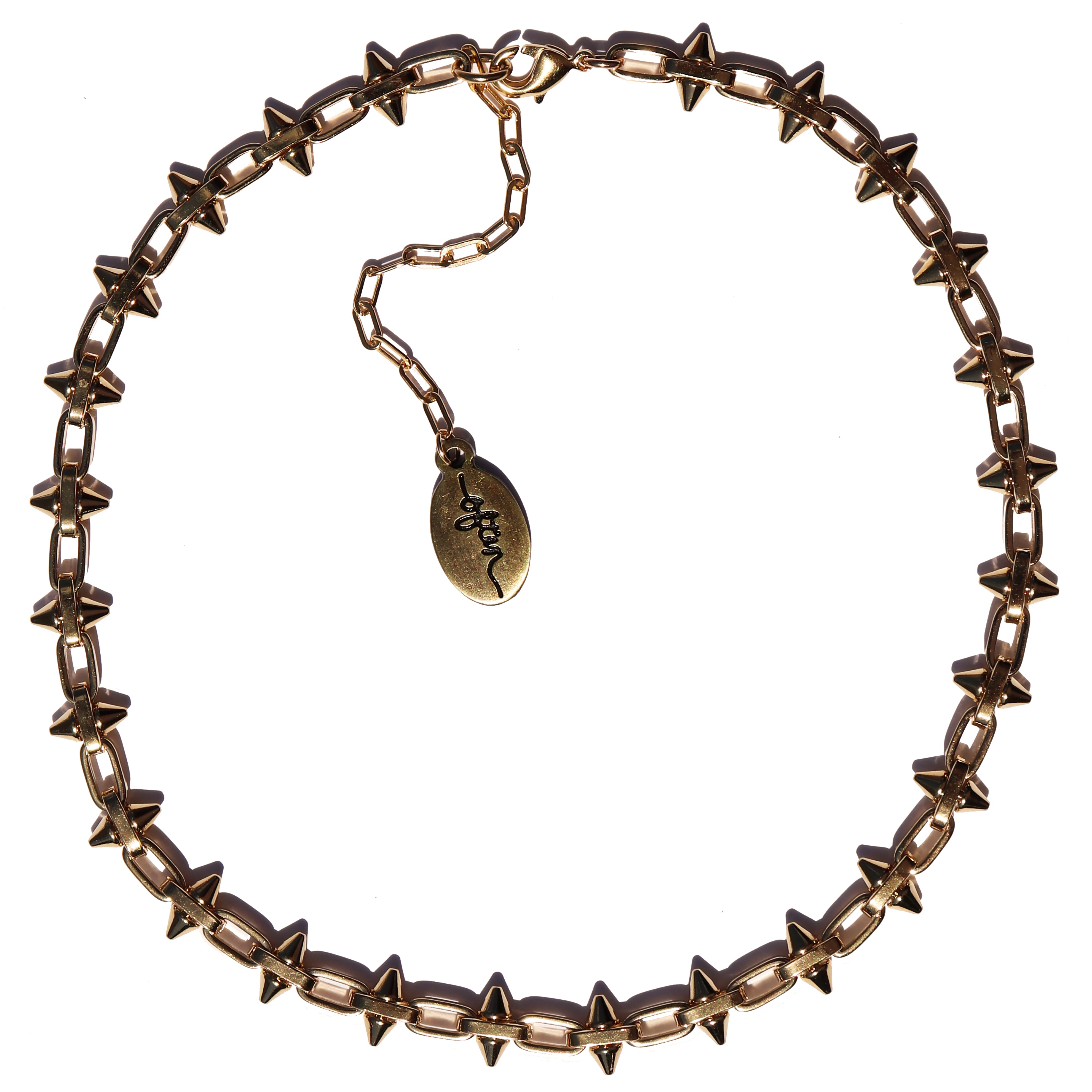 Gold Spike Choker Necklace – Often Wander - Main Image