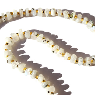 Rainbow Moonstone | Disc Bead Necklace