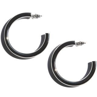 Silver-Plated Stainless Steel Hypoallergenic Hoops.
