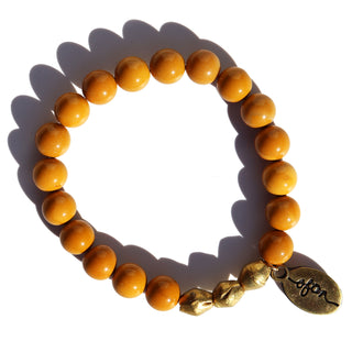 Yellow Mookaite Jasper | Beaded Bracelet