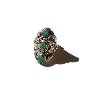 Turquoise | 3-Tier Tibetan Gemstone Ring